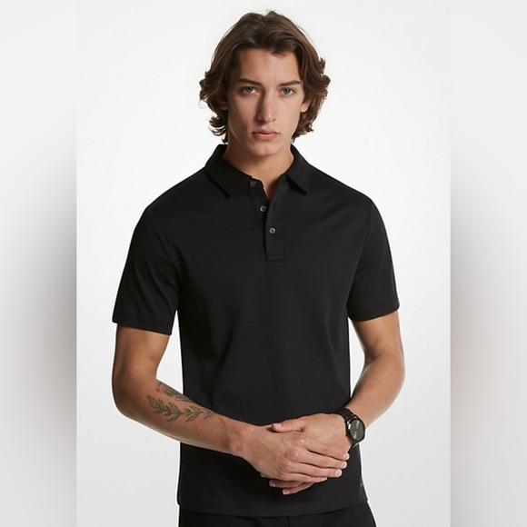 Michael Kors Other - Michael Kors Black Cotton Polo Shirt | Classic Slim Fit | Men’s Size M
